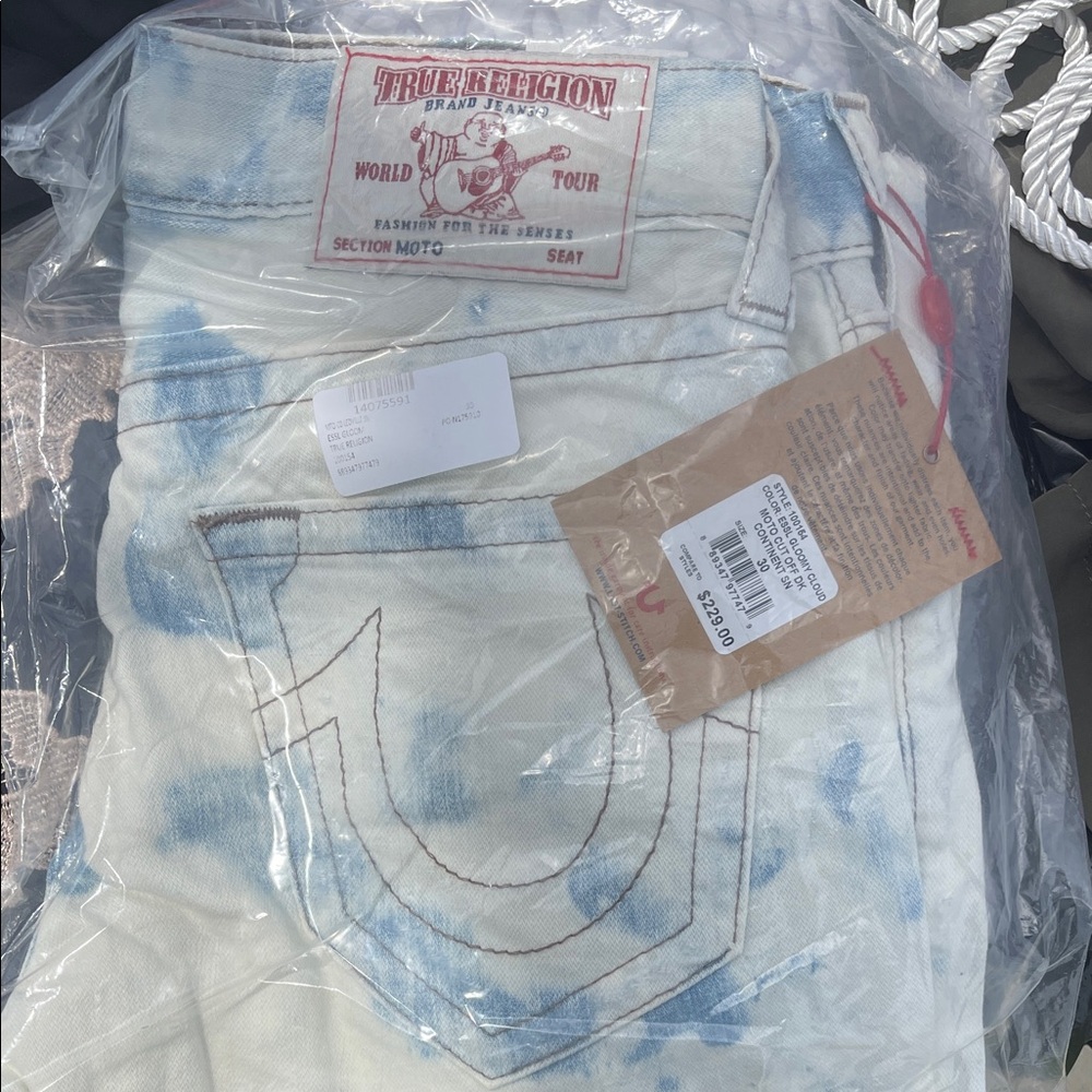 True Religion Light Blue Tie-Dye Jeans